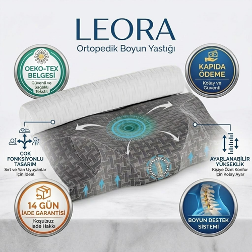 Premium Ayarlanabilir Yükseklikli Ortopedik Visco Yastık | Fonksiyonel Uyku & Boyun Destek Yastığı